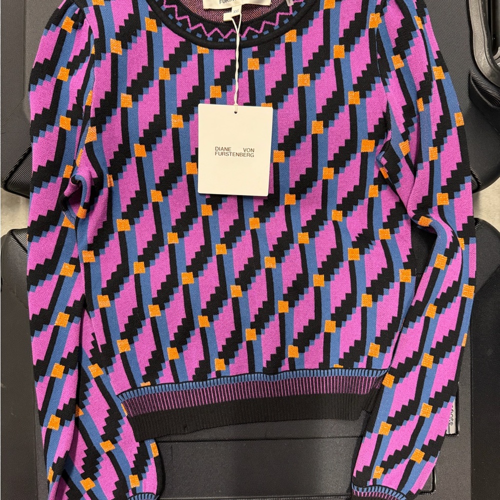 Diane Von Furstenberg Multicolor Knit Sweater NWT